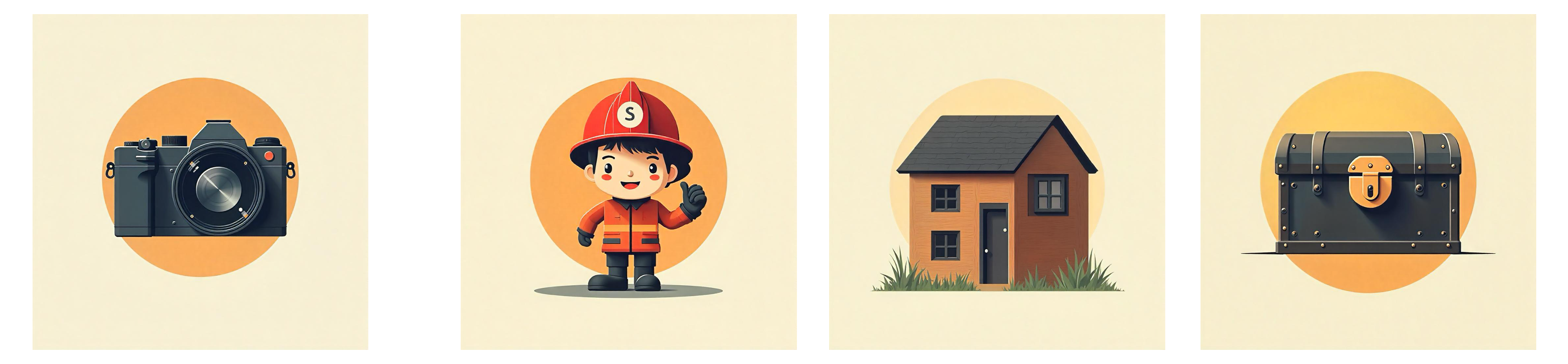 Minimal vector art style