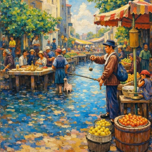 AlignedGen result 2 for Impressionist bazaar