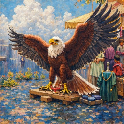 AlignedGen result 3 for Impressionist bazaar