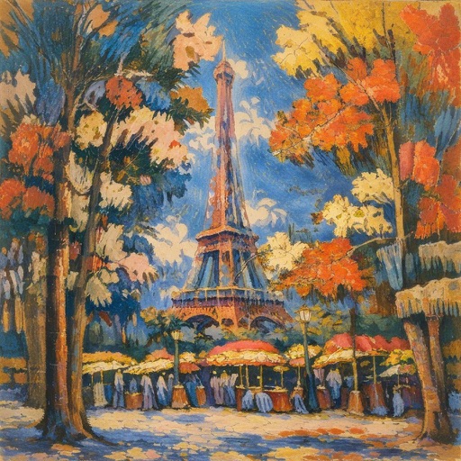 B-LoRA result 1 for Impressionist bazaar