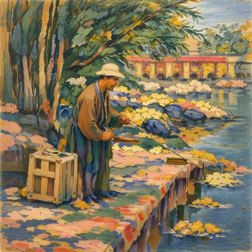 B-LoRA result 2 for Impressionist bazaar