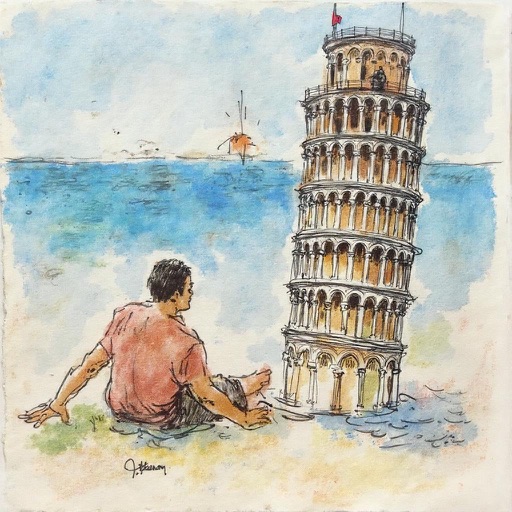 AlignedGen result 2 for Watercolor beach