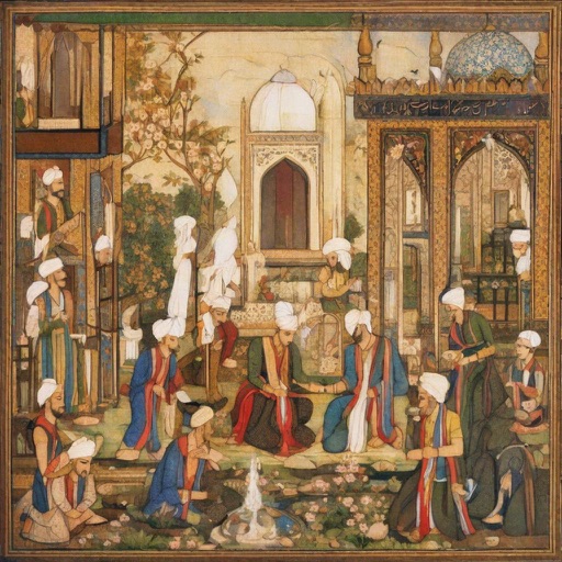 StyleAligned result 1 for Persian miniature
