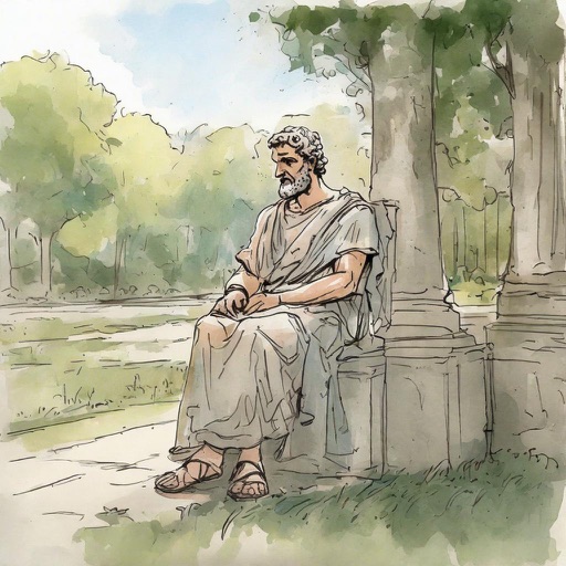 StyleAligned result 1 for Ink-and-watercolor park