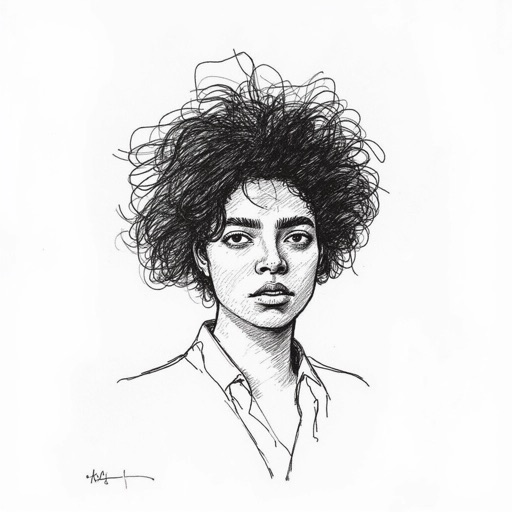 IPAdapter result 2 for Pen-and-ink portrait