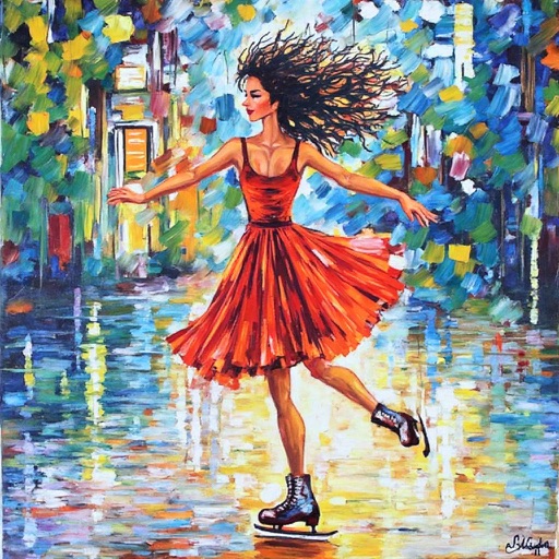 Ours result 2 for Palette-knife woman