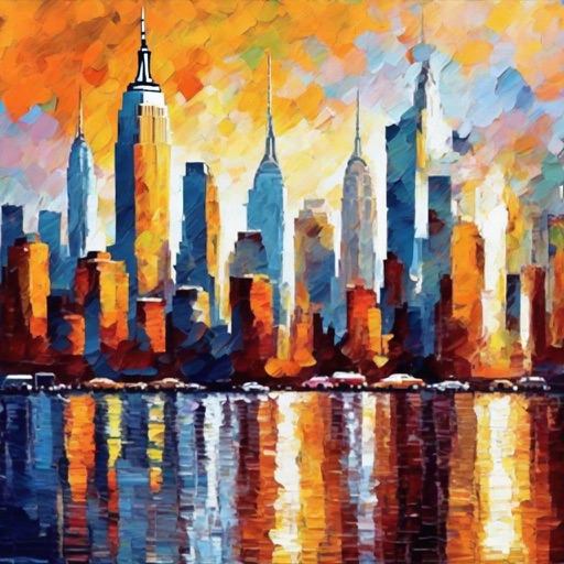StyleAligned result 1 for Palette-knife woman